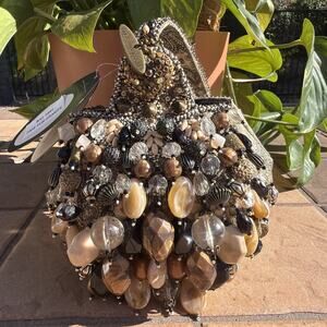 NWT Mary Frances Beaded Bag 1891 Take for Granite w/ Certificate Authentication